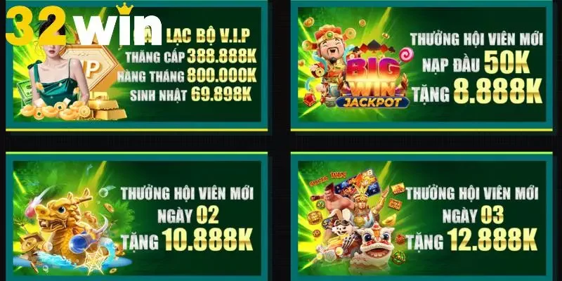 Tổng hợp chương trình khuyến mãi 32Win hot nhất 2025 2 Phát thưởng tự động mỗi tuần